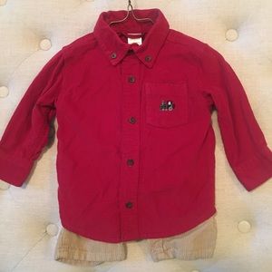 Cordoury Button Down with Pants Set Boys